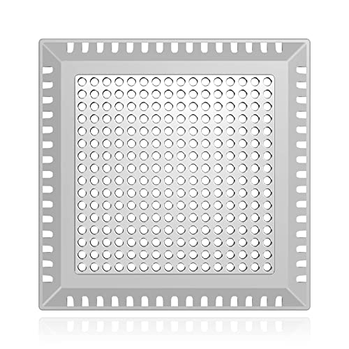 Aluvor Shower Drain Hair Catcher,Quality Shower Strainer Drain Cover | Square Hair Catcher Shower Drain for Bathroom Floor, Shower Hair drain Catcher to Keep Away from Clogged Drain -No Rust!
