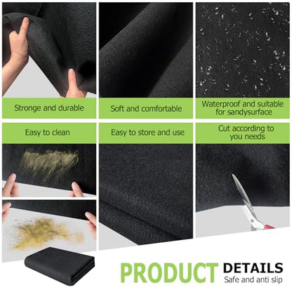 6x4FT Outdoor Storage Shed Floor Mat, Tent Carpet for Camping Furniture | Waterproof Washable with Non Slip Backing, Felt Top & PE Backing, Soft Furniture Cover Carport dust Oil Mat-Tool
