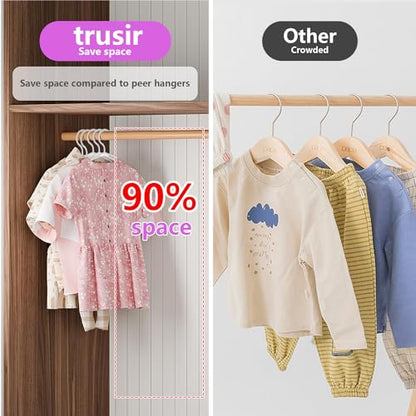 Kids Hangers - 100 Pack, 11.5 Inch White Baby & Toddler Hangers for Closet - Ideal for Baby Standard Use