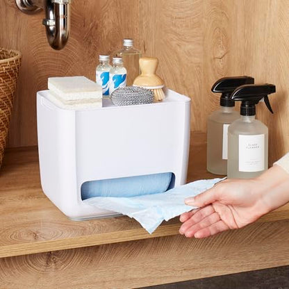 YouCopia SinkSuite Trash Bag Dispenser, Garbage Bag Holder, Top Lid Storage