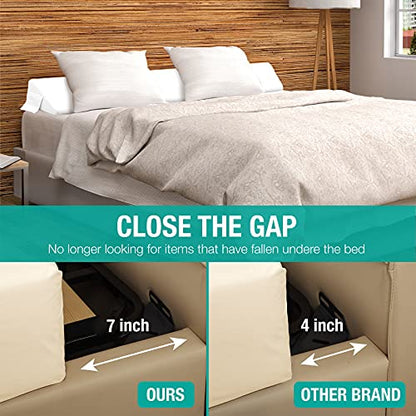 Vekkia Queen Size Bed Wedge Pillow for Headboard Gap,0-6" Gap Filler