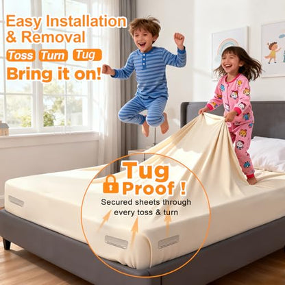 8 Pack Bed Sheet Holders for Corners, Bed Sheet Clips to Keep Sheets Tight, Sheet Fasteners for Fitted Sheets, Mattress Corner Clips