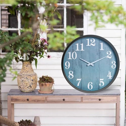 Large Outdoor Indoor Clock Waterproof,18 Inch Waterproof Oversized Wall Clocks,Silent Movement Battery Operated for Garden Patio Pool Room Office Decorative Gifts