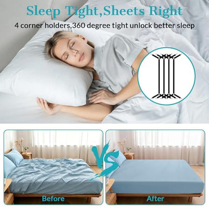 4 Pack Bed Sheet Straps Adjustable Criss - Cross Sheet Holders for Corners Heavy Duty Bed Sheet Clips Fasteners Keep Sheets in Place on Mattress Black