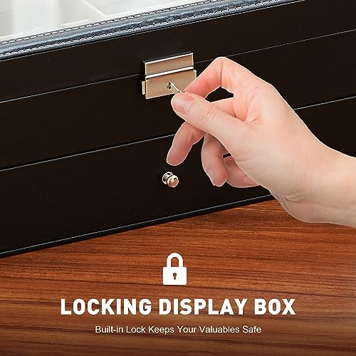 Sunglasses Organizer with 12 Slots, Multiple Eyegl... (Black)