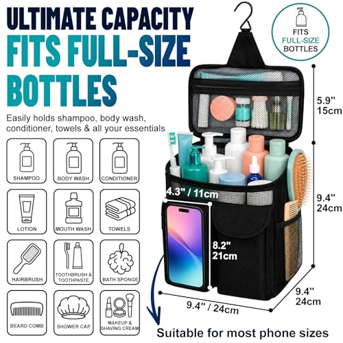 Dorm Room Essentials for Guys Girls, Quick Dry Mesh Shower Caddy Portable | Large Travel Toiletry Shower Bag for Full-Sized Bottles, Makeup Organizer for College Camping Cruise Ship, Women & Man Gifts