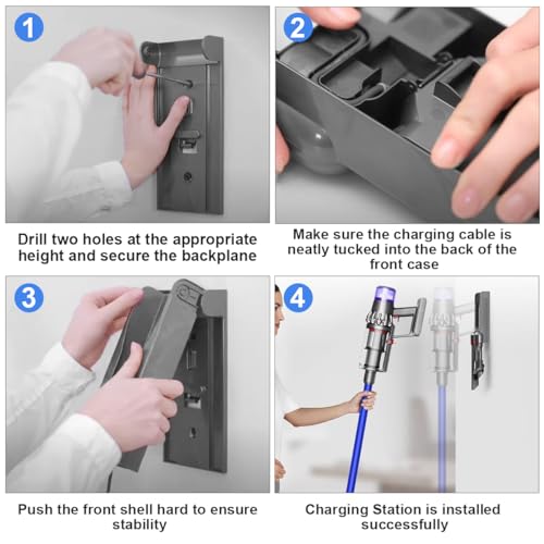 Wall Mounted Docking Station for Dyson V11 V15 Vacuum Cleaners, Vacuum Standing Dock Replacement Part no. 970011-01/970011-02