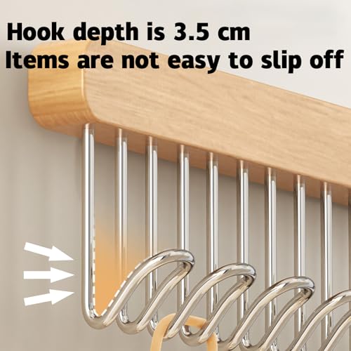 2 Pack Closet Valet Rod, Pull Out Belt Hanger with 8 Hooks, 12 Inch | pull-out wardrobe pole for belt hangers,tie hangers,bra organizer, closet valet rod slide out