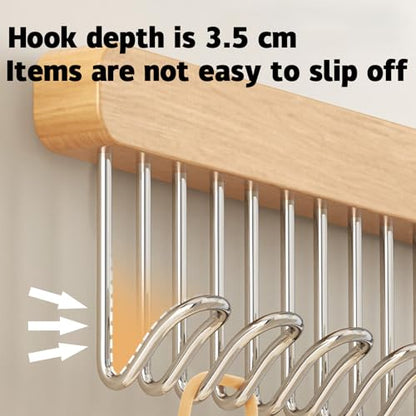 2 Pack Closet Valet Rod, Pull Out Belt Hanger with 8 Hooks, 12 Inch | pull-out wardrobe pole for belt hangers,tie hangers,bra organizer, closet valet rod slide out