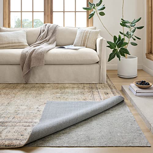 Loloi - Grip 1/8" Grey 8'-0" x 10'-0" Rug Pad | FPAD2 Approx. 8x10 , Soft, Reversible, Cushion, Low Profile, Hardwood, Carpet, Vinyl, Linoleum, Multi Surface, Tile, Rug Pad