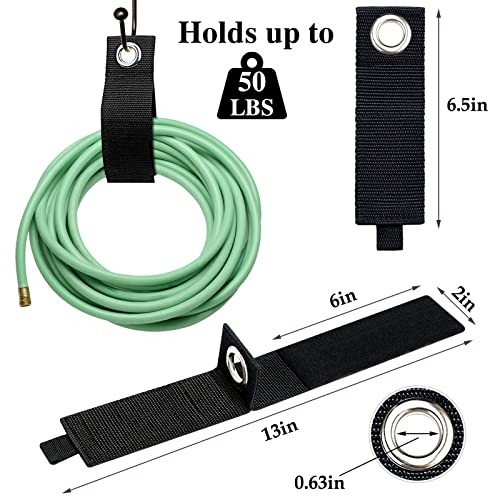 Zkptops 12Pcs Extension Cord Holder Organizer Heavy Duty Storage Straps Large 13 Inch (Unfolded) Cord Strap Wrap Hanger Garage Hooks Organization Essentials Extension Storage Wrap for Cable Hose Tools