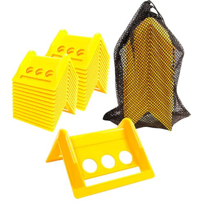 24 Pack 4" Flatbed Edge Corner Protectors for Cargo Load, Compatible with 4 Inch Winch Ratchet Straps, Plastic Tie down Strap Protector with Carrying Case for Flatbed Truck Shipping