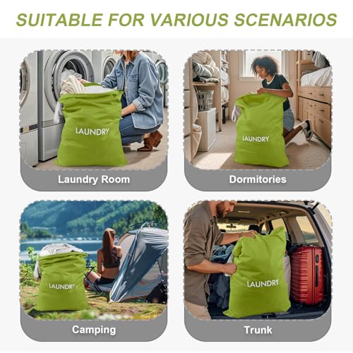 WiseBoy Travel Laundry Bag Dirty Clothes Organizer, Extra Large Laundry Bag | Oversized Laundry Bag, Zippered Nylon Wet Dry Storage Bag for College Dorm, Camping, Caravan, Foldable, Washable, 120L