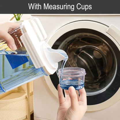 64 OZ Laundry Detergent Dispenser, Liquid Laundry Soap Dispenser, Fabric Softener Dispenser, Scent Booster/Laundry Powder Holder & Container, Laundry Room Organization and Storage, 3PACK