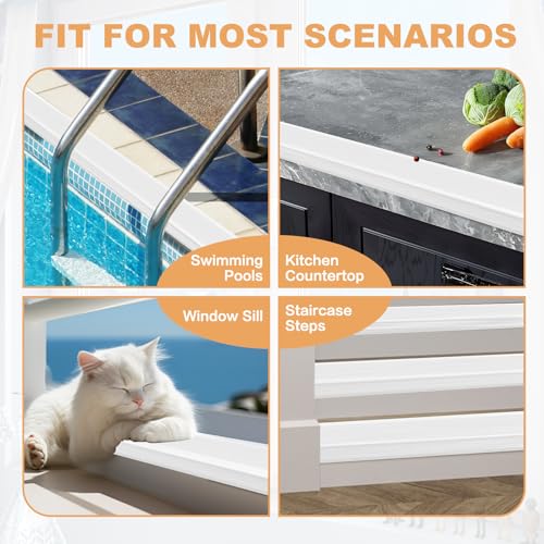 Dog Cat Scratching Window Sill Protector, Self-Adhesive Anti-Scratch Guard for Walls, Furniture - Slip Resistant Pet Shield