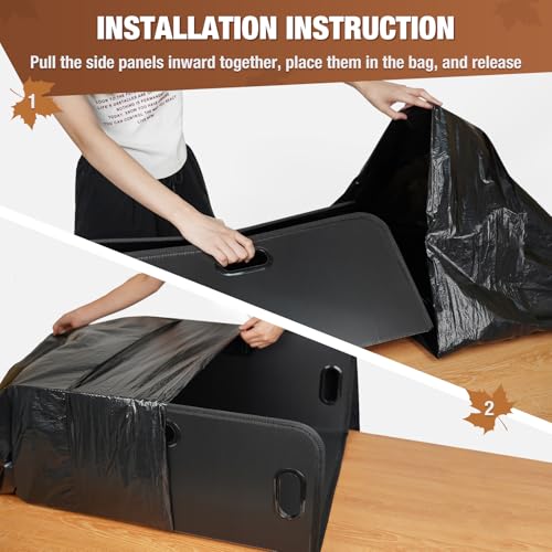 Touri Lawn Trash Bag Holder, Reuseable Garbage Frame, 2 Packs | Holds 30-42 Gallon Bags, Leaf Collector, For Camping Yard Weeding and Party