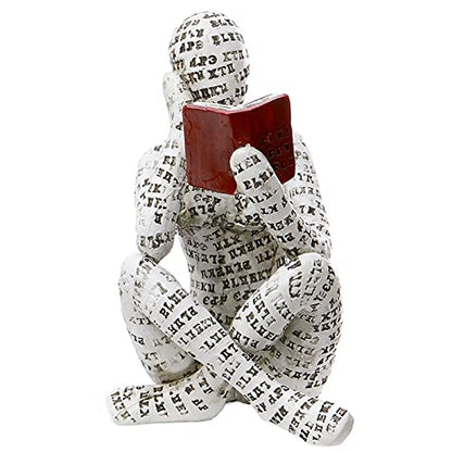Home Decor Pulp Reading Women Thinker Statue Aesthetic Sculpture Room Decor Modern Abstract Decoration on Shelf Table Desk for Living Room Office Bedroom A