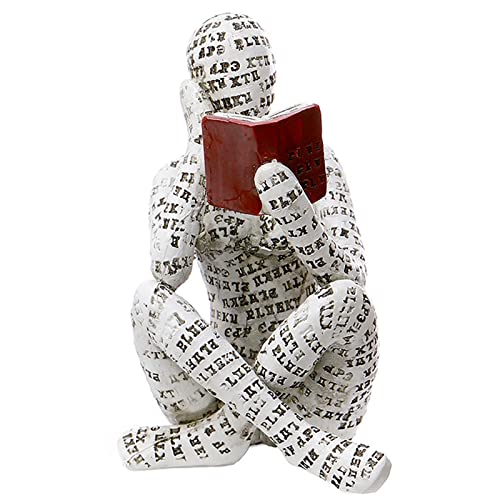 Home Decor Pulp Reading Women Thinker Statue Aesth... (A | Resin)