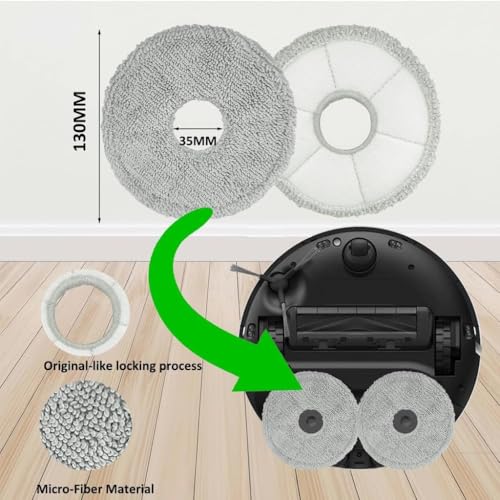 Tricut Brush Replacement Part for Dreame L40 Ultra Gen 2 MOVA P10 Gen 2 Kit | Dreame X40 Ultra Complete / MOVA P50 Pro Ultra Includes :1 TriCut Brush 4 MopPads 4 Dust Bags 3* Filters 3 Side Brushes