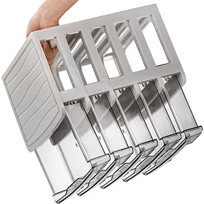5 Drawer Desktop Storage Bin Unit, Small Plastic Organizer, White Frame with Clear Drawer, Mini Container Case for Desk, Storing Craft, Accessory, Stationery