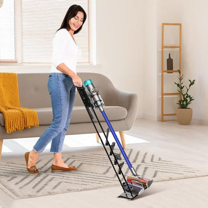 Foho Vacuum Stand Compatible for Dyson V15 V11 V10 V8 V7 V6 with Wheels,Metal Storage Bracket Stand Holder Compatible for Dyson Handheld Cordless Vacuum Cleaners & Accessories & Attachments