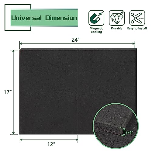 Window Air Conditioner Drip Cushion, Removable AC Rain Cover with Magnetic Pad for Window AC Units,Stops Cushion Moving Stops Dropping Noise Foam Cushion (Black)
