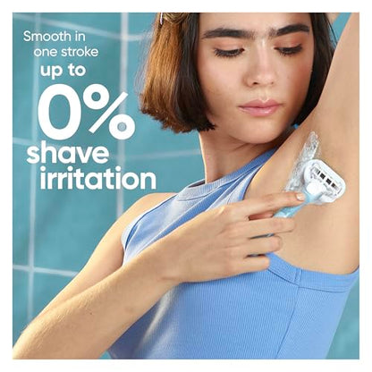 Gillette Venus Extra Smooth Women's Razor with Reusable Handle, 5 Blade Refills and Shower Holder