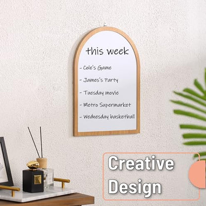 Mr. Pen- Dry Erase Board, 16" x 12", Wooden Frame, Boho Design