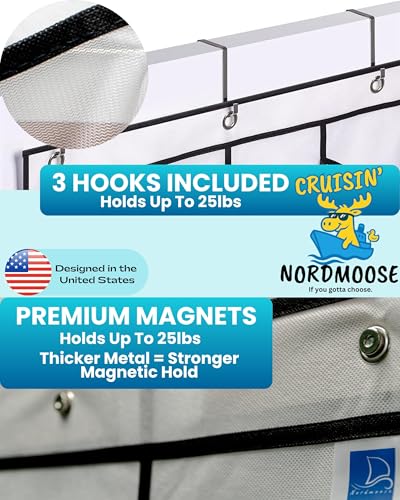Magnetic Cruise Organizer | 15 Large Durable Pockets, Shoe Over The Door Organizer For Cruise, 3-Strong Anti-Scratch Magnets, Cruise Essentials 2026