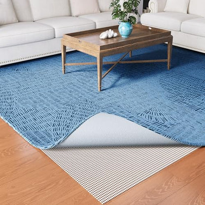 Jorvila Non-Slip Rug Pad Gripper 8x10 Feet, Anti Skid Mat for Under Area Rugs, Keeps Rugs in Position and Safe, Thick Cushioned Carpet Pad for Hardwood Floors Protection