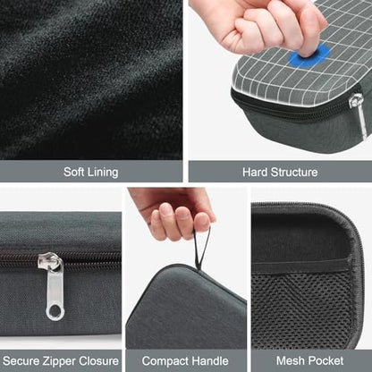 Bukere Travel Sunglasses Organizer Glasses Case, 3 Adjustable Slot for Multiple Eyeglasses, Hard Eyewear Box for Men Women