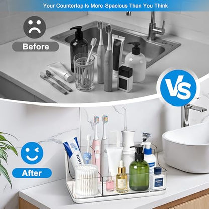 White Cosmetic Storage Box Dressing Table & Bathroom Counter Storage Lipstick & Brush Beauty Organizer Dressing Table Skincare Organizer Suitable for Bathroom, Living Room, and Kitchen Storage