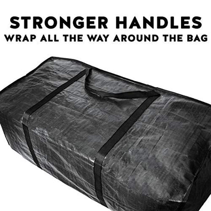 BAG-THAT! 68.5 GAL 2 Pack XXL Jumbo Extra Large Heavy Duty Stronger Handles Storage Bags Moving Totes Zippered Reusable Wrap Around Handle Storage Totes