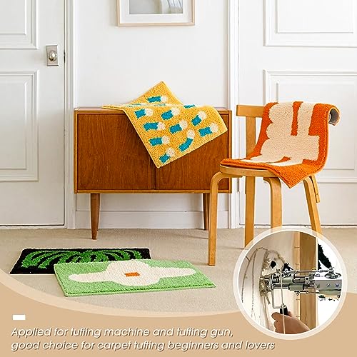 Tudomro 4 Pcs 80'' x 40" Non Slip Rug Pad Tufting Backing Cloth 2mm Thick Rug Backing Fabric with Vinyl Dots tufting Supplies for Tuft Gun Carpets Rugs Making Cushion Punch Fabric Needle