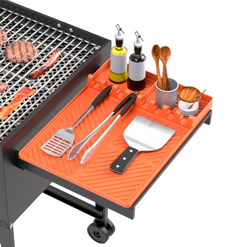 Silicone Grill Mat Compatible with Blackstone, BBQ Griddle Tool | Heat Resistant Silicone Spatula Rest, Protects Countertops for BBQ Griddles, Outdoor Kitchens and Cooking, Gifts for Men