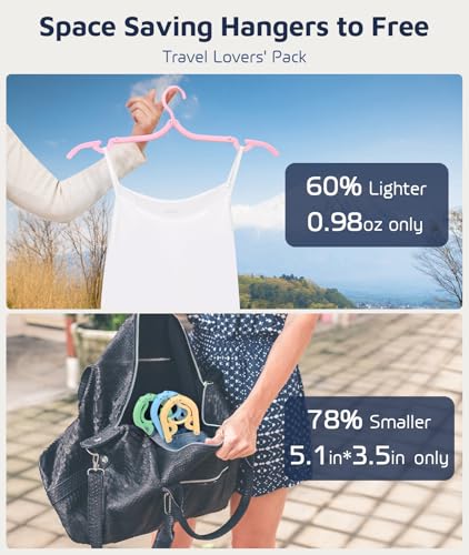 30 Pcs Travel Hangers, Cruise Ship Essentials Foldable Hangers Plastic Travel Essentials, Portable Cruises Must Haves 2026 for Skirt, Suitcase, RV Camping Airplane Europe Vacation Essential