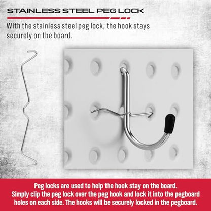 Ultimate 121-Piece Pegboard Hooks Set, Pegboard Accessories with Metal Hooks, Durable Peg Board Organizer Accessories, Pegboard Bins, Peg Board Tool Utility Hooks