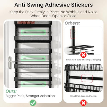 8 Tiers Over the Door Organizer - Height Adjustabl... (Black | Metal)
