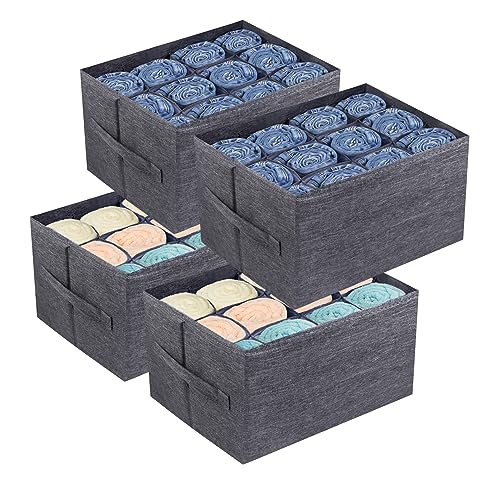 4Pcs Closet Organizers and Storage Bins for Clothe...