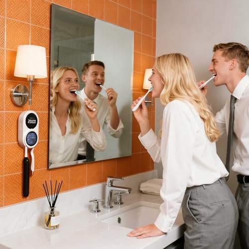 iHave UV Toothbrush Sanitizer Holder 2 Slots Wall Mounted Wave Sensor Auto