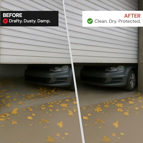 16Ft/5M Garage Door Bottom Seal Rubber with T-Ends 5/16 inch | Protect Your Garage from Weather and Dust with EPDM Rubber Garage Door Draft Stopper,Garage Door Bottom Seal Weatherproof