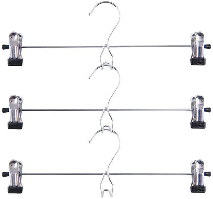 Tosnail 15 Pack Stackable Skirt Pants Clothes Hangers with Non-Slip Clips, Add-On Hangers, Cascading Hangers Space Saving Closet Organizer