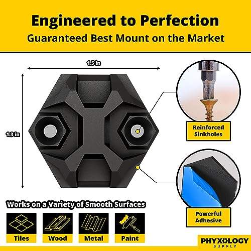 Rugged, Stylish Adhesive XL Zip Tie Mounts 100 Pack. Premium 1.5in Sticky Back Ziptie, Cord, and Cable Management Anchor Clips. Easy Peel and Stick Mounting Bases With Hanging Organizer Box Dispenser
