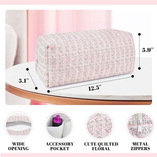 Hair Tools Travel Carrying Bag, Quilted Floral Bag for Shark Flexstyle | Carrying Case Portable Shark Air Wrap Dryer Case Flat Curling Iron Organizer for Women (Pink)