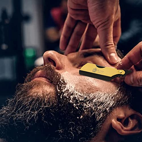 Professional Straight Razors For Men - Straight Edge Barber Razor Shaving Kit For Close Shave - Beard Cut Throat Safety Razor Shavette Navajas Para Barbero - 10 Shaving Blades By Krisp Beauty