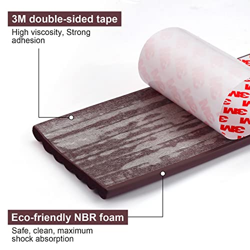 Upgraded Baby Proofing Edge Corner Protector, 16.4ft Edge Guards Padding with 3M Adhesive, Extra-Wide Soft Rubber Foam Padding, Furniture,Sharp Edge Safety Corner Edge Bumper Guard- Brown