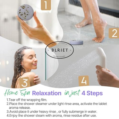 Shower Steamers Aromatherapy Blriet Gifts for Women, Teen Girls, Wife, Her, Mom, Father Days, Daughter, Grandma Basket Stuffers Birthday Gifts Decoration Travel Essentials Self Care Home Spa 8 Pack