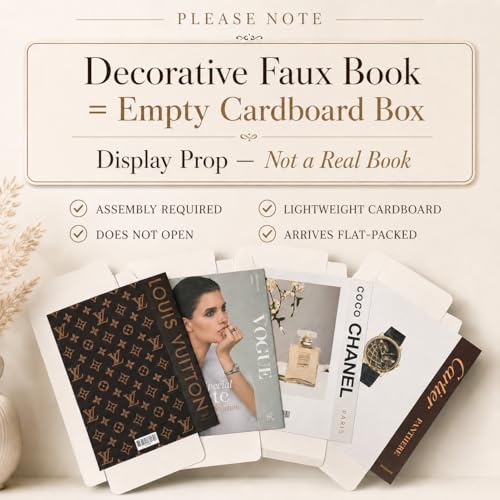 4-7 Pieces Fashion Decorations Book Set. Premium Aesthetic Faux Books for Room Decor. (4)