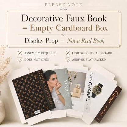 4-7 Pieces Fashion Decorations Book Set. Premium Aesthetic Faux Books for Room Decor. (4)
