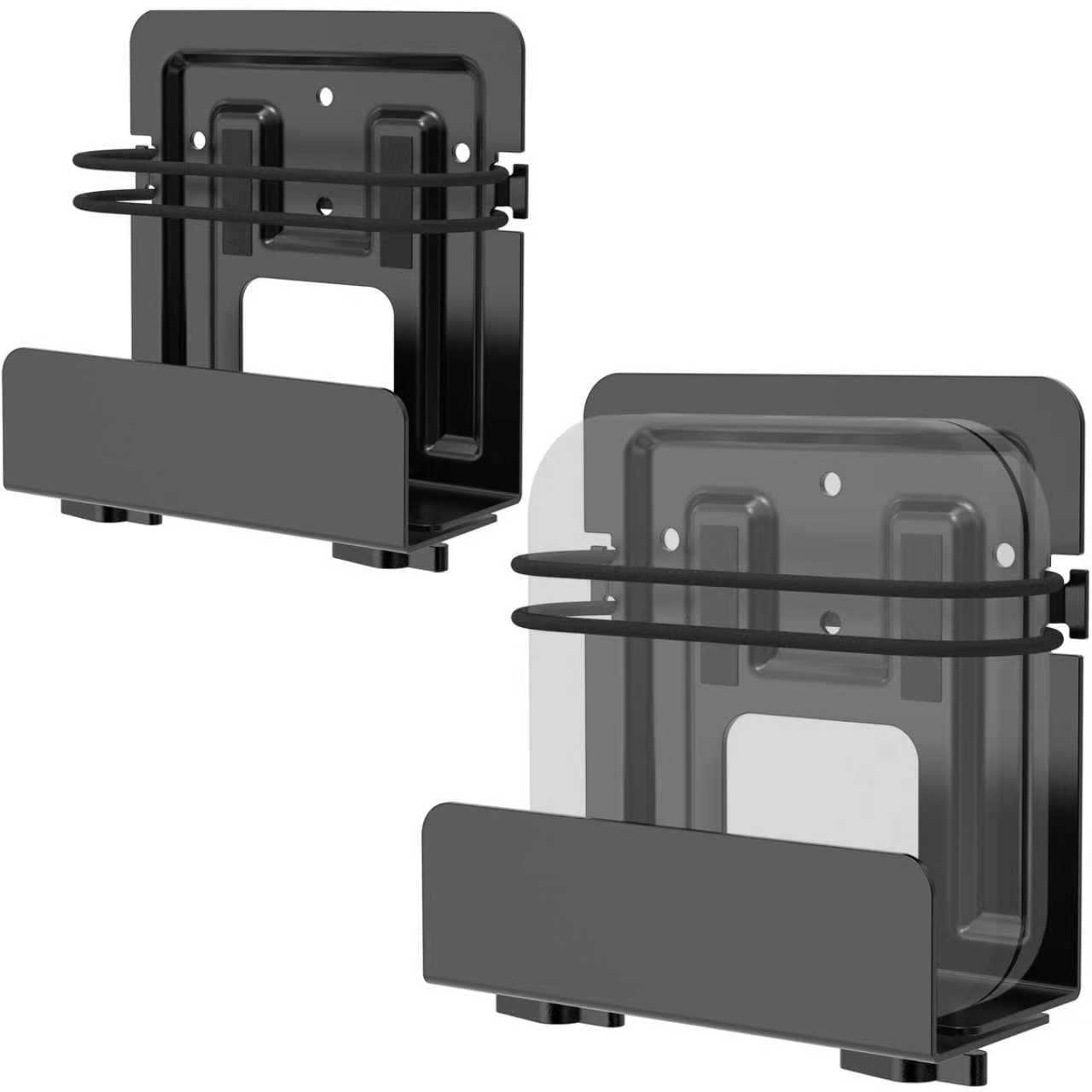 2 Pack Cable Box Mount and Modem Mount | Adjustable Wall Mount for Small and Wide Devices, Media Players, Cable Boxes, Modems, DVD Players